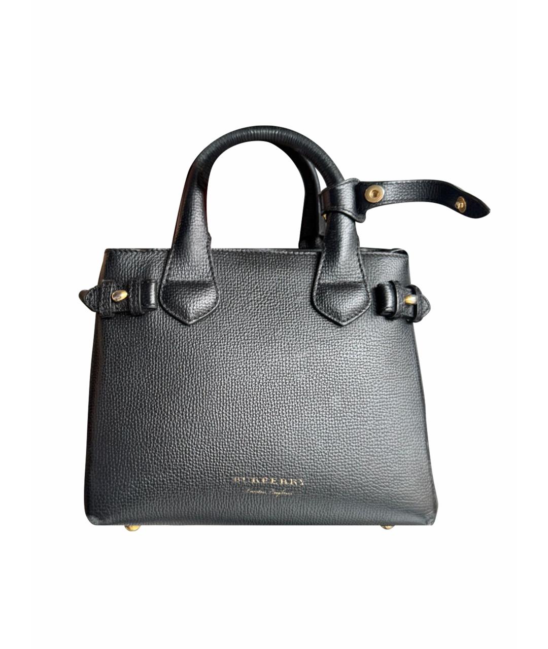 BURBERRY Черная кожаная сумка через плечо, фото 1