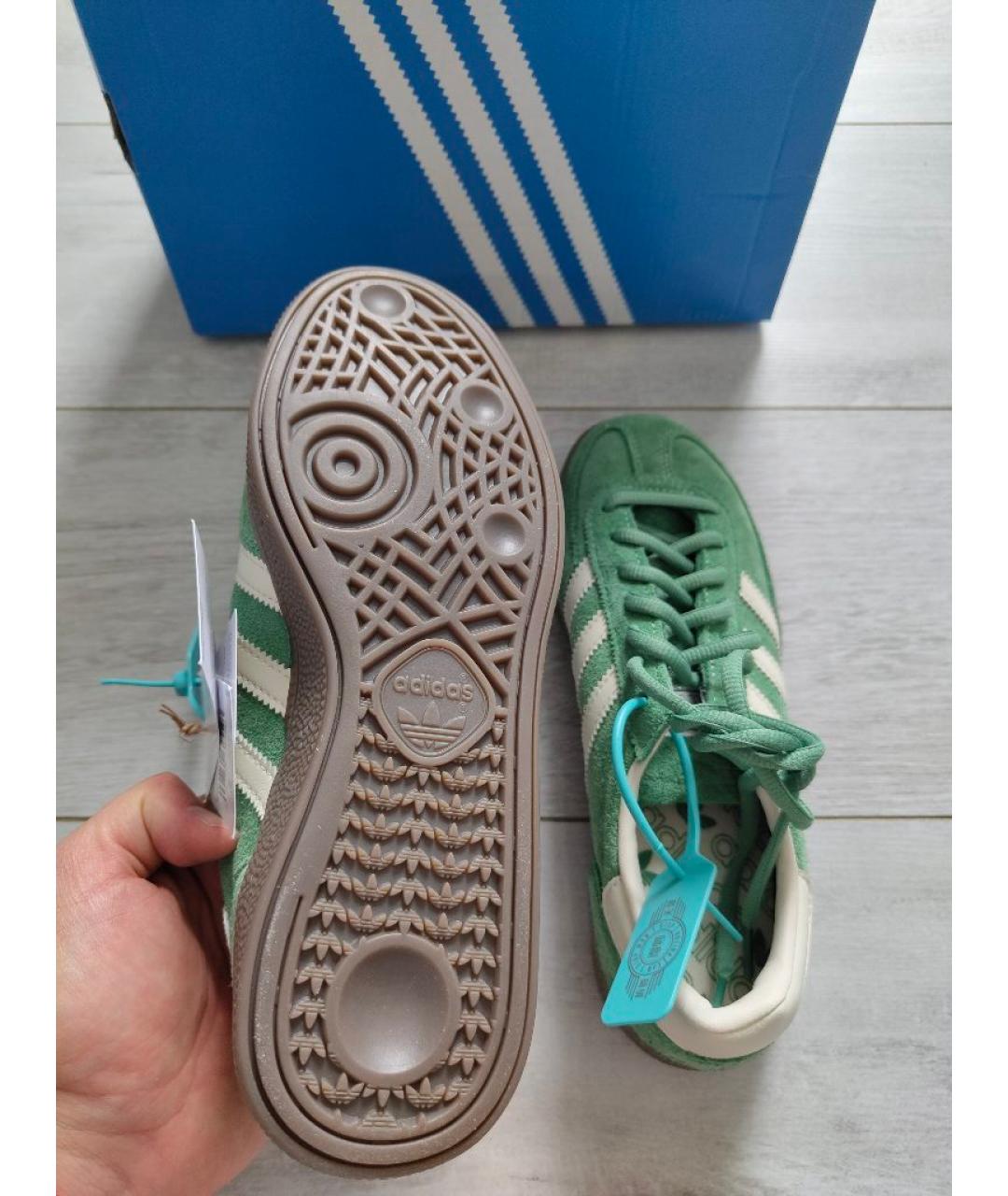 ADIDAS Зеленые замшевые кеды, фото 4