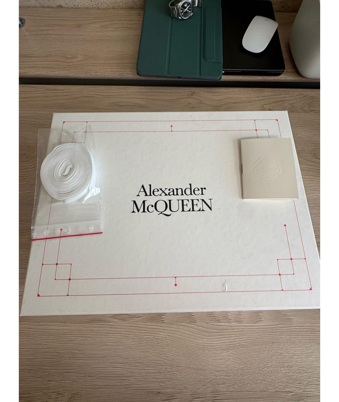 ALEXANDER MCQUEEN Белые кожаные кеды, фото 7