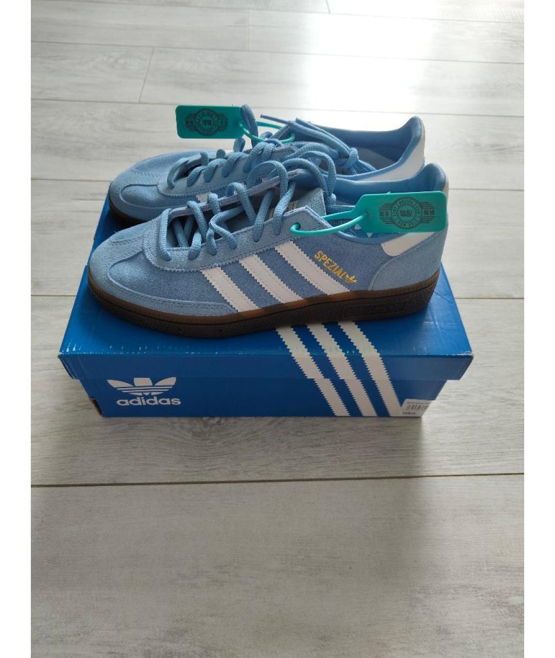 ADIDAS Голубые замшевые кеды, фото 2