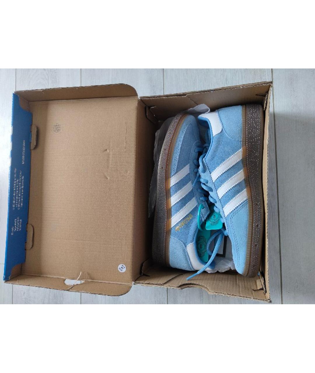 ADIDAS Голубые замшевые кеды, фото 3