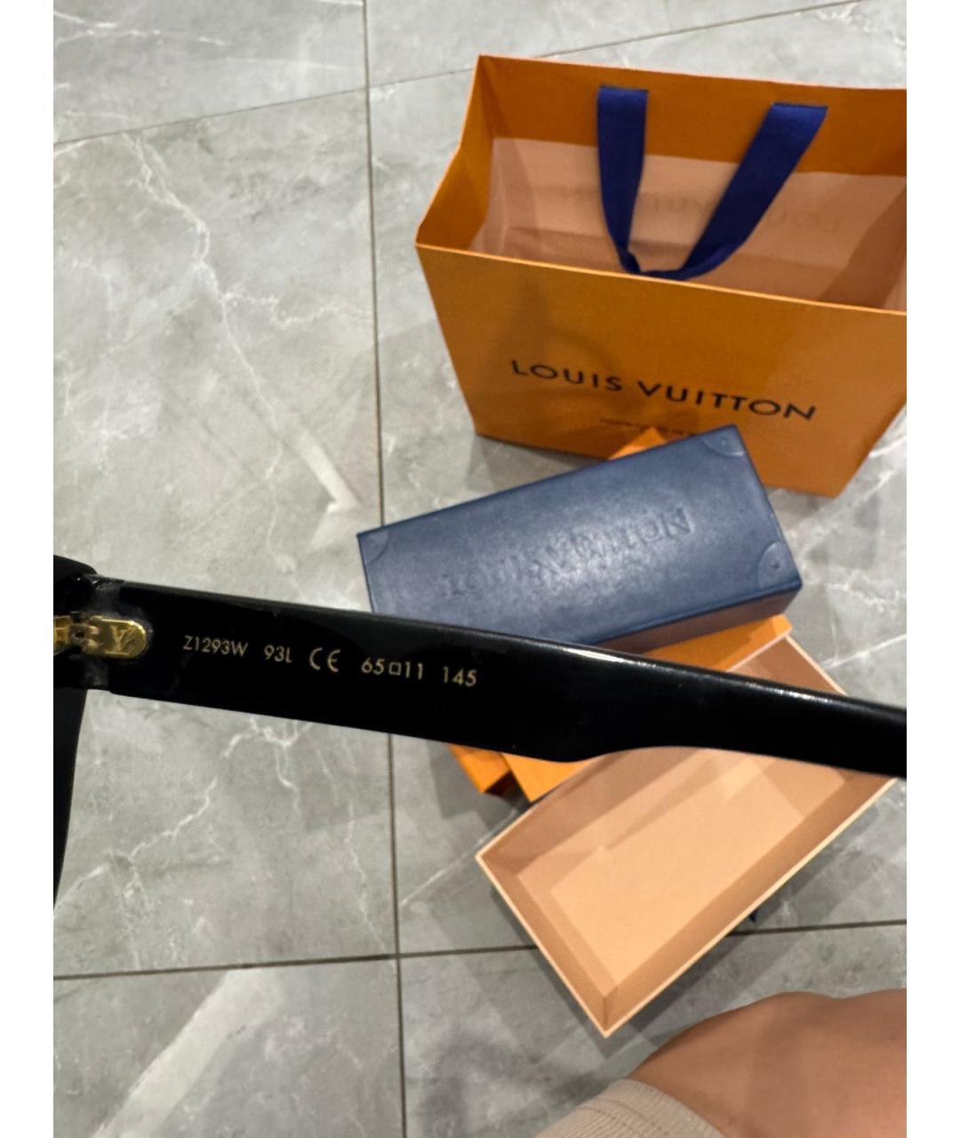 LOUIS VUITTON Черные пластиковые солнцезащитные очки, фото 5
