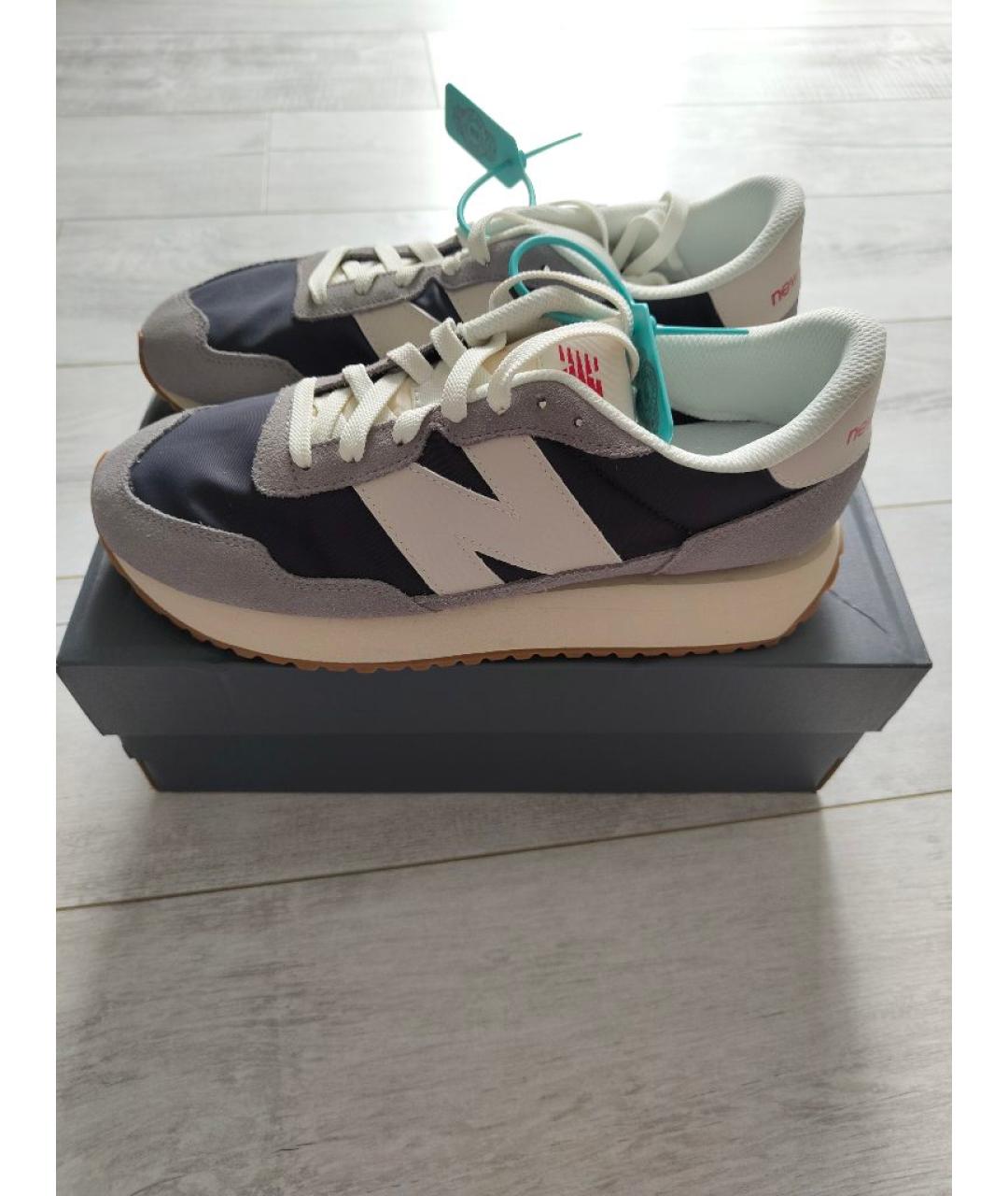 NEW BALANCE Серые замшевые низкие кроссовки / кеды, фото 2