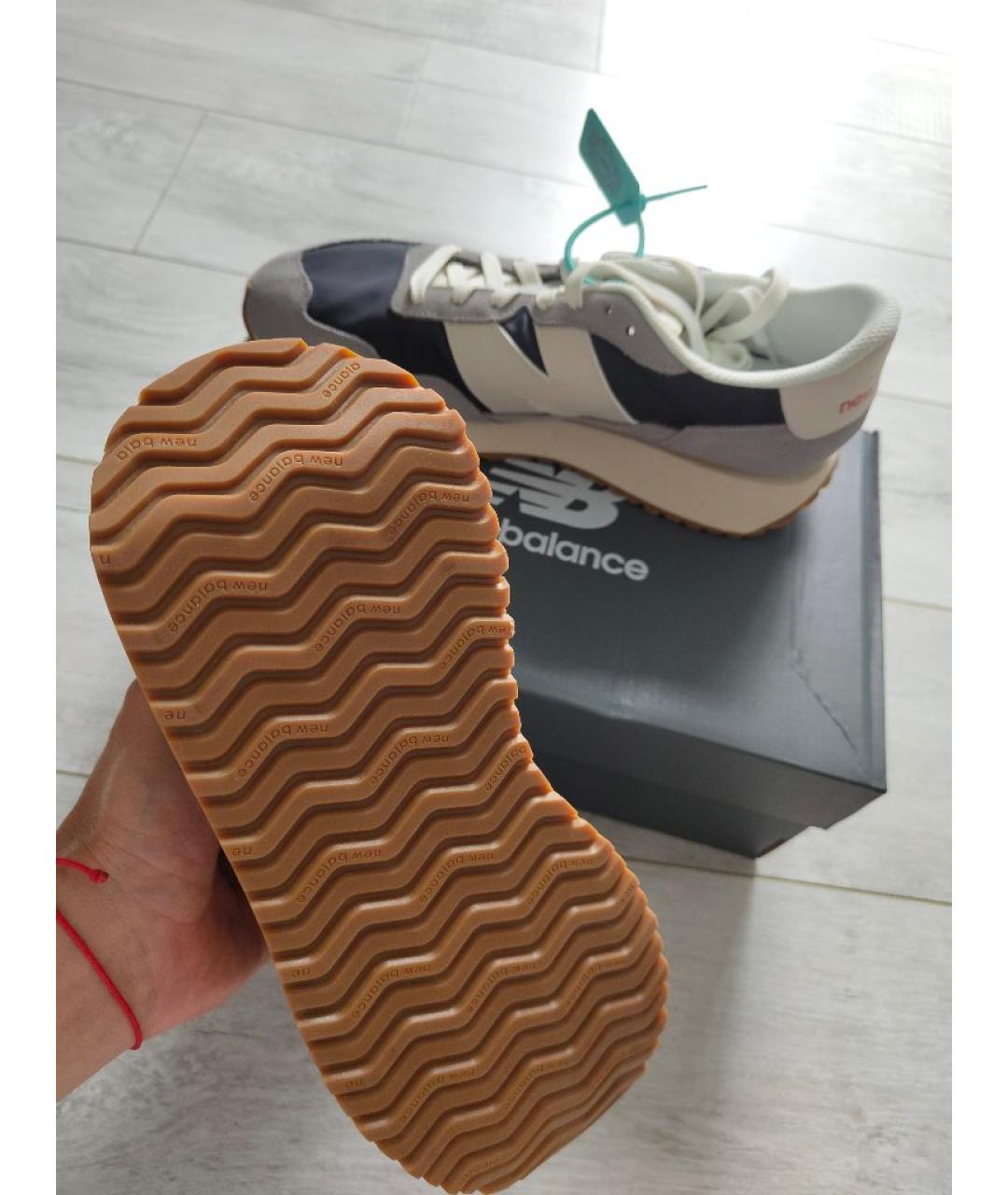 NEW BALANCE Серые замшевые низкие кроссовки / кеды, фото 4