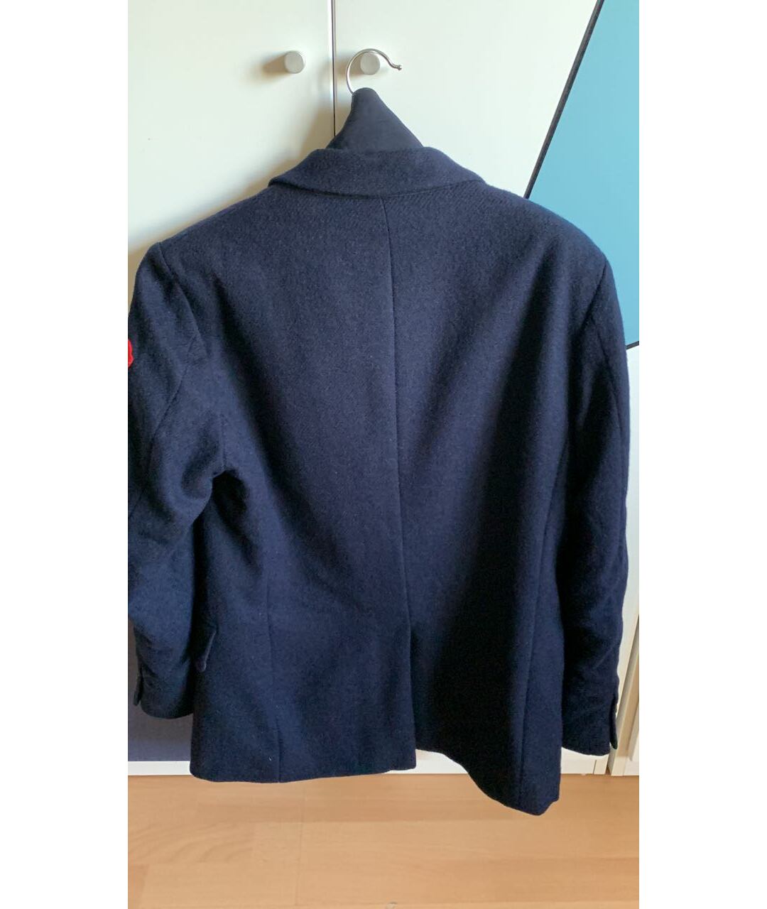 MONCLER Темно-синий шерстяной пиджак, фото 2
