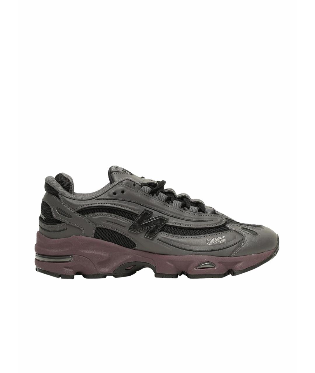 NEW BALANCE Антрацитовые низкие кроссовки / кеды из искусственной кожи, фото 1