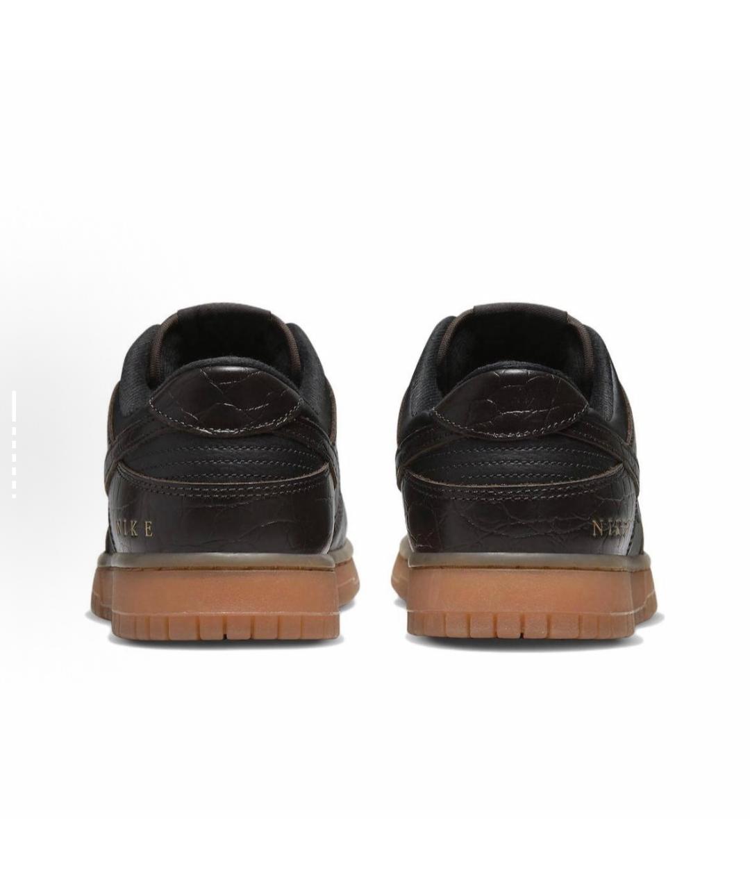 NIKE Черные кожаные низкие кроссовки / кеды, фото 4