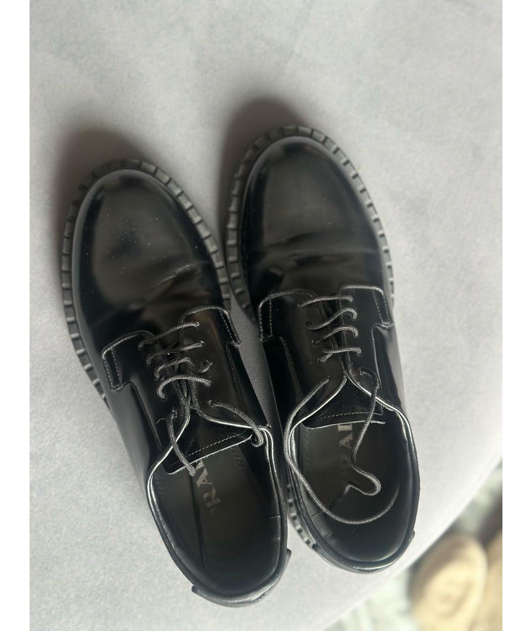 PRADA Черные кожаные лоферы, фото 3