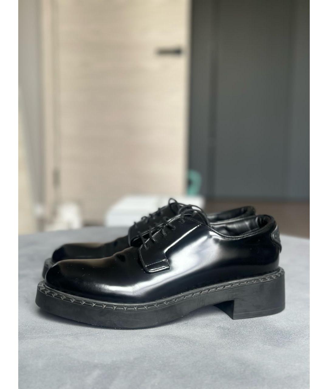PRADA Черные кожаные лоферы, фото 5