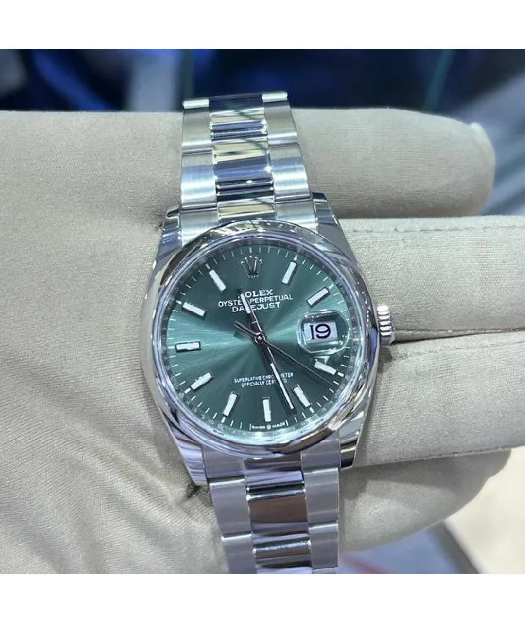 ROLEX Зеленые часы, фото 5