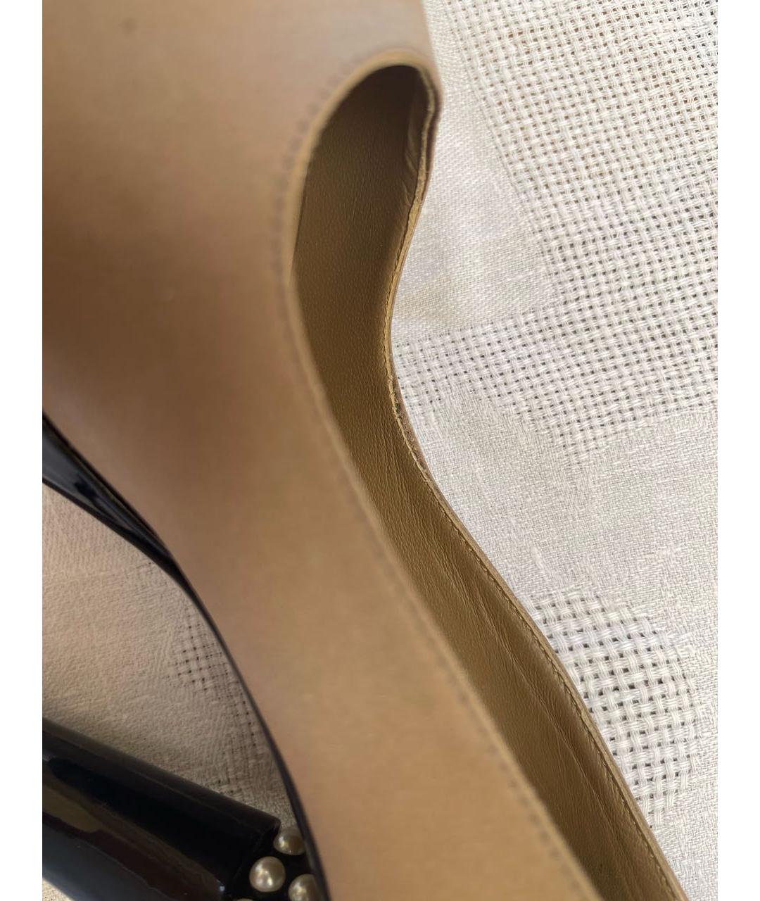 CHANEL Бежевые текстильные туфли, фото 8