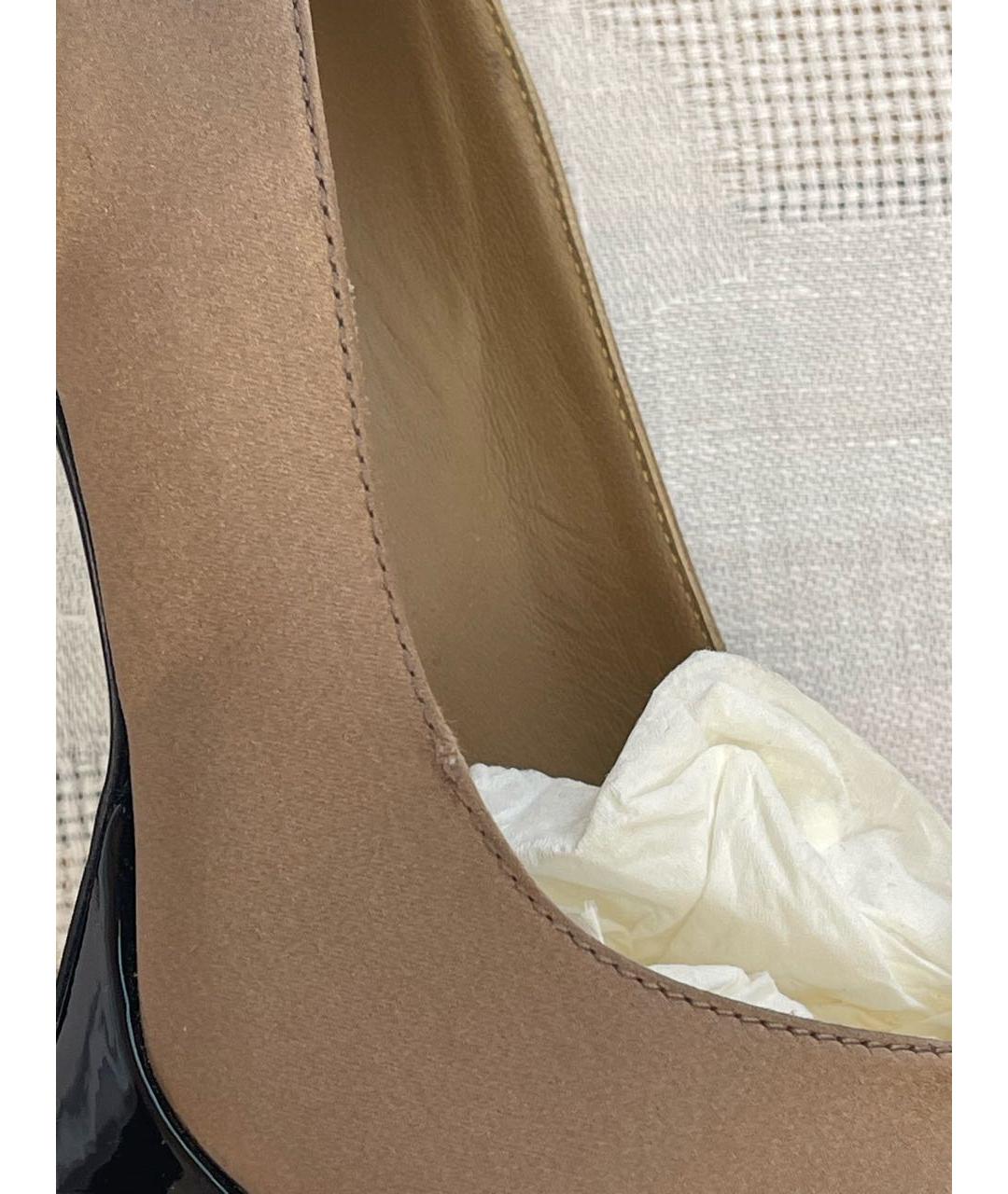 CHANEL Бежевые текстильные туфли, фото 7