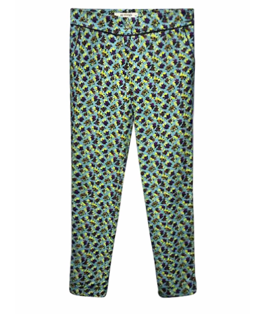 ETRO Зеленые хлопковые брюки узкие, фото 1