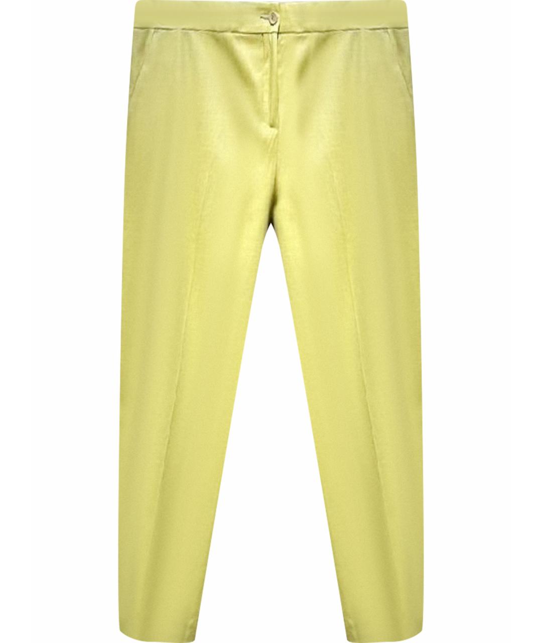 ETRO Желтые хлопковые прямые брюки, фото 1