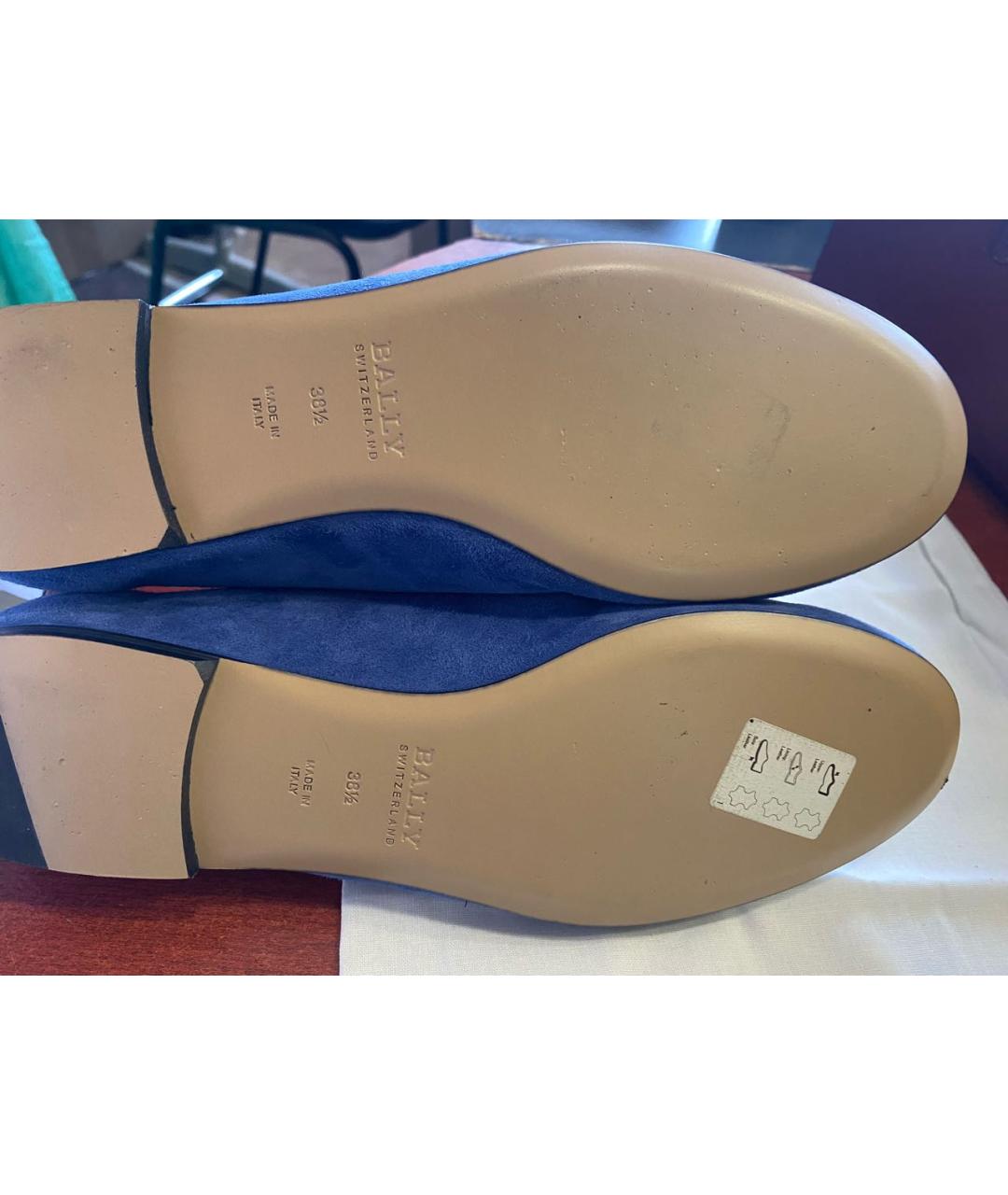 BALLY Синие замшевые балетки, фото 5