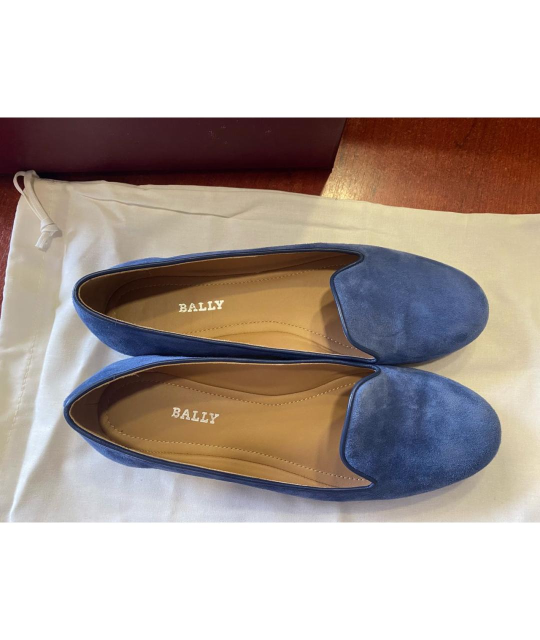 BALLY Синие замшевые балетки, фото 2