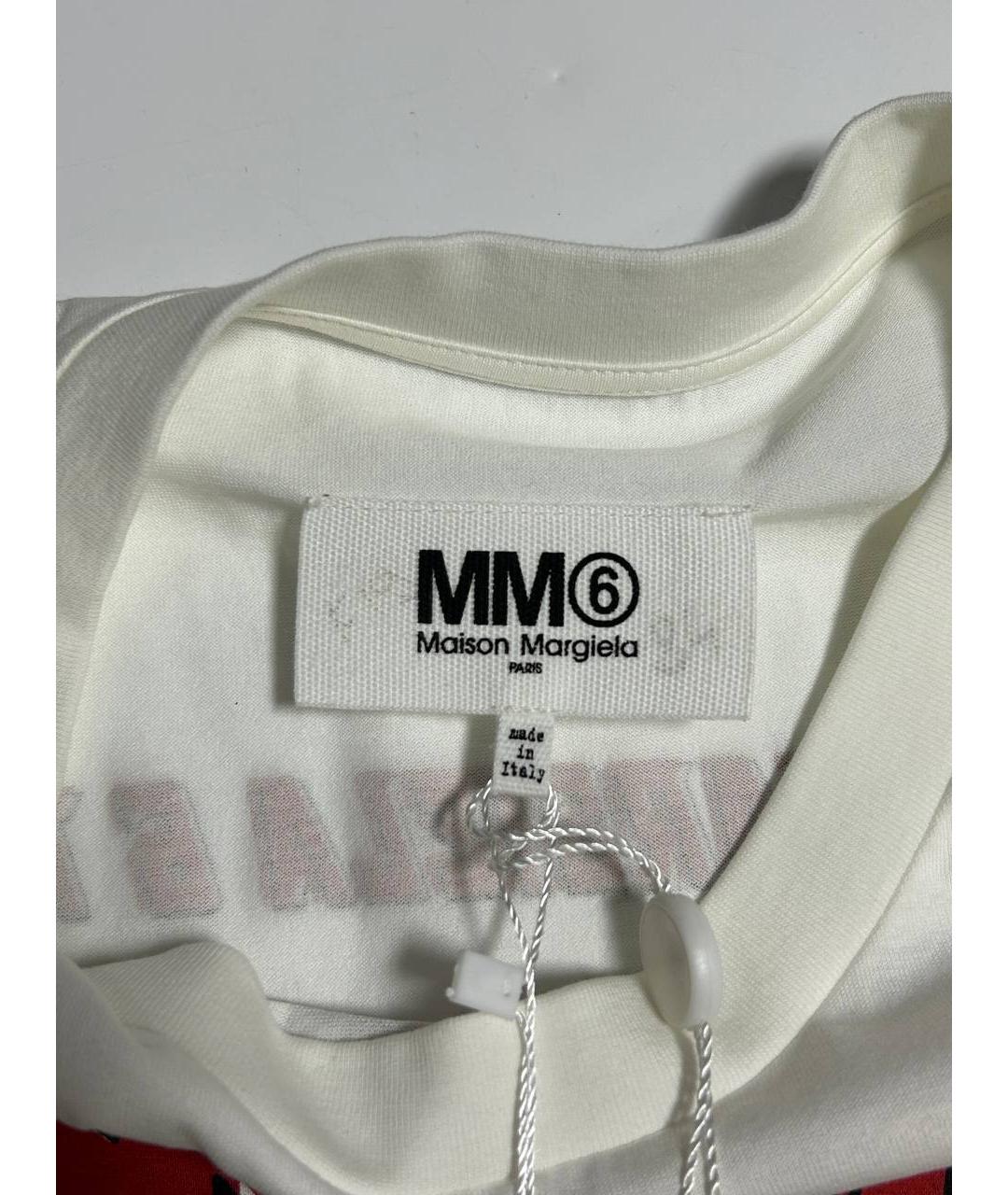 MM6 MAISON MARGIELA Белая хлопковая футболка, фото 3