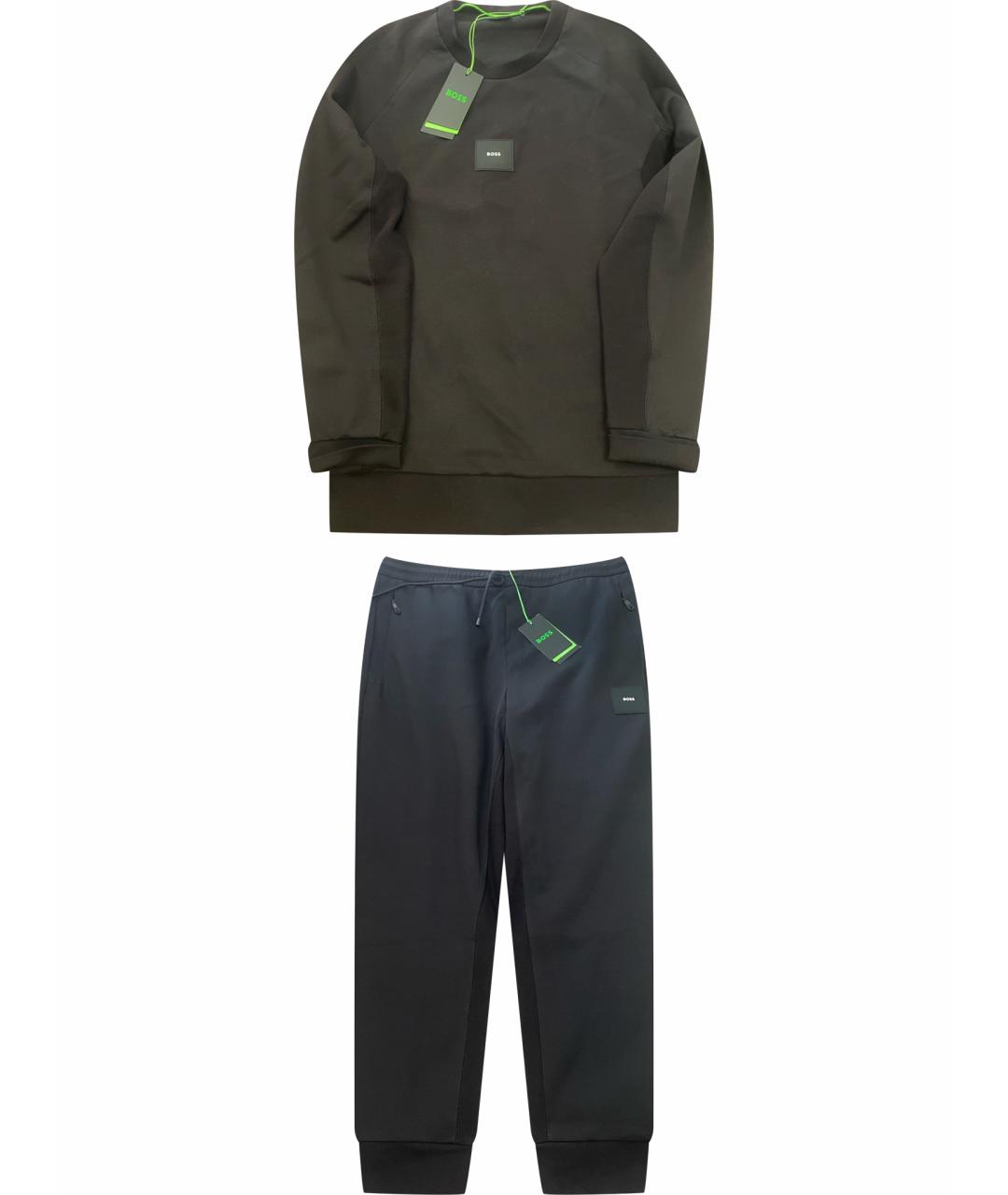 HUGO BOSS Черный хлопко-эластановый спортивный костюм, фото 1