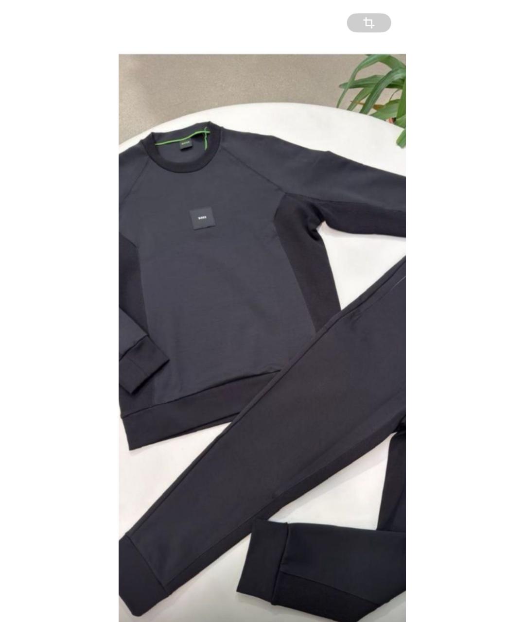 HUGO BOSS Черный хлопко-эластановый спортивный костюм, фото 3