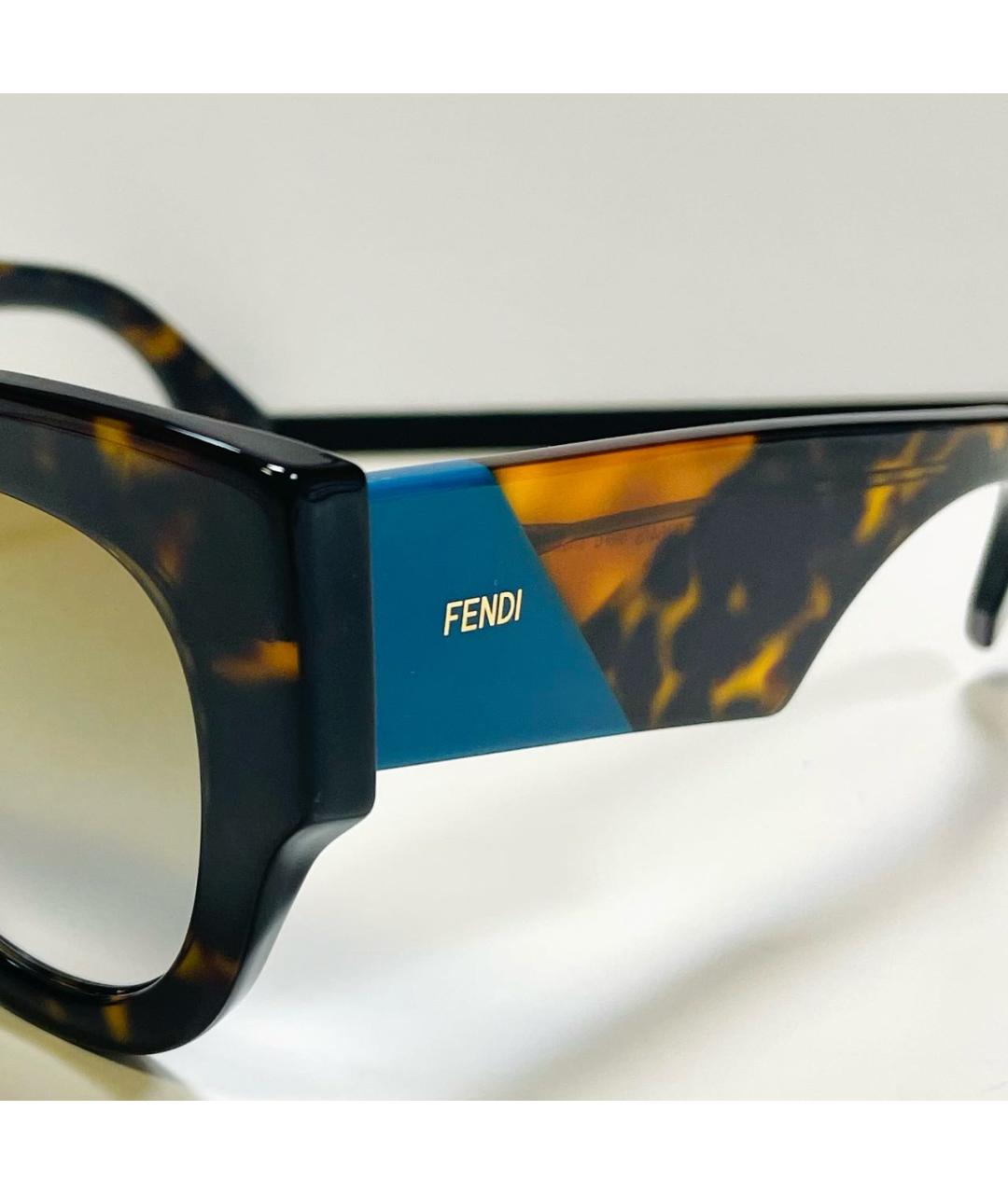 FENDI Мульти пластиковые солнцезащитные очки, фото 7