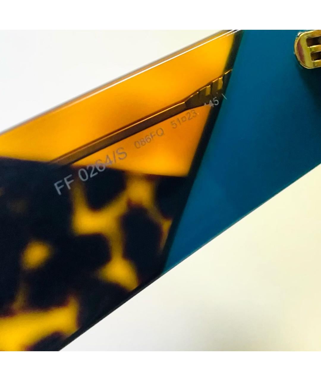 FENDI Мульти пластиковые солнцезащитные очки, фото 5