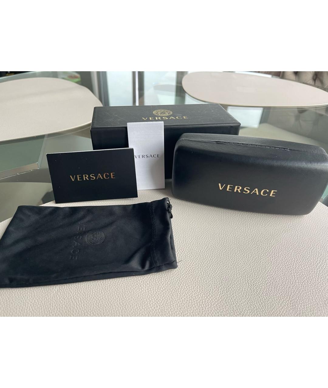VERSACE Белые пластиковые солнцезащитные очки, фото 7