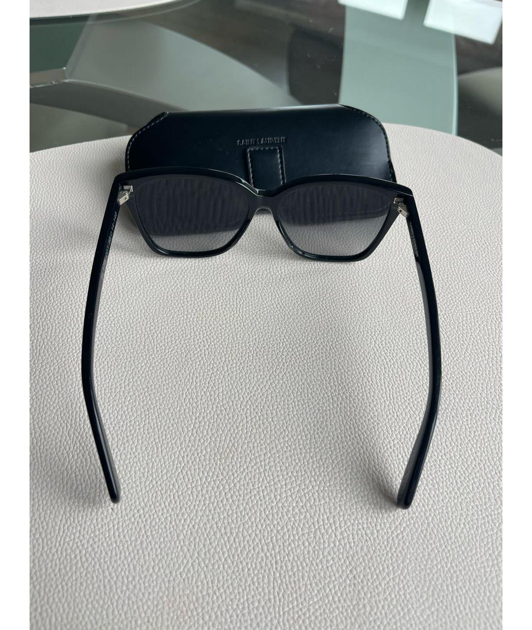 SAINT LAURENT Черные пластиковые солнцезащитные очки, фото 3