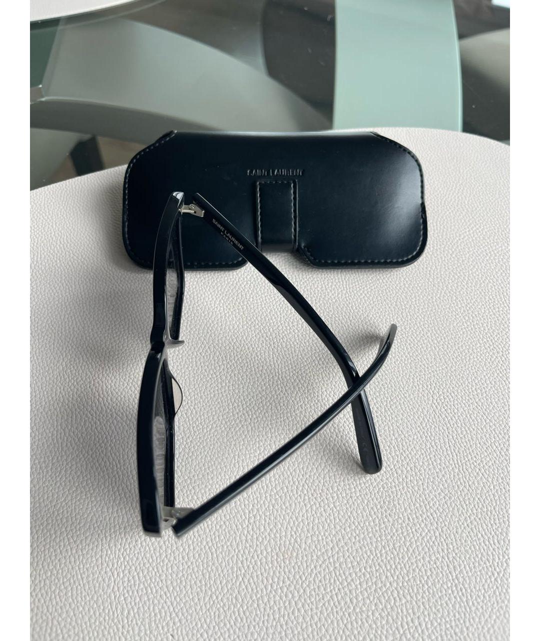 SAINT LAURENT Черные пластиковые солнцезащитные очки, фото 4