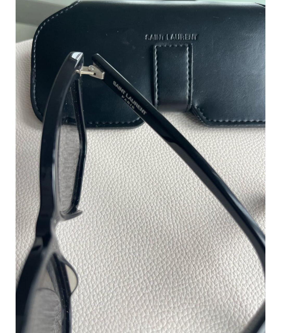 SAINT LAURENT Черные пластиковые солнцезащитные очки, фото 6