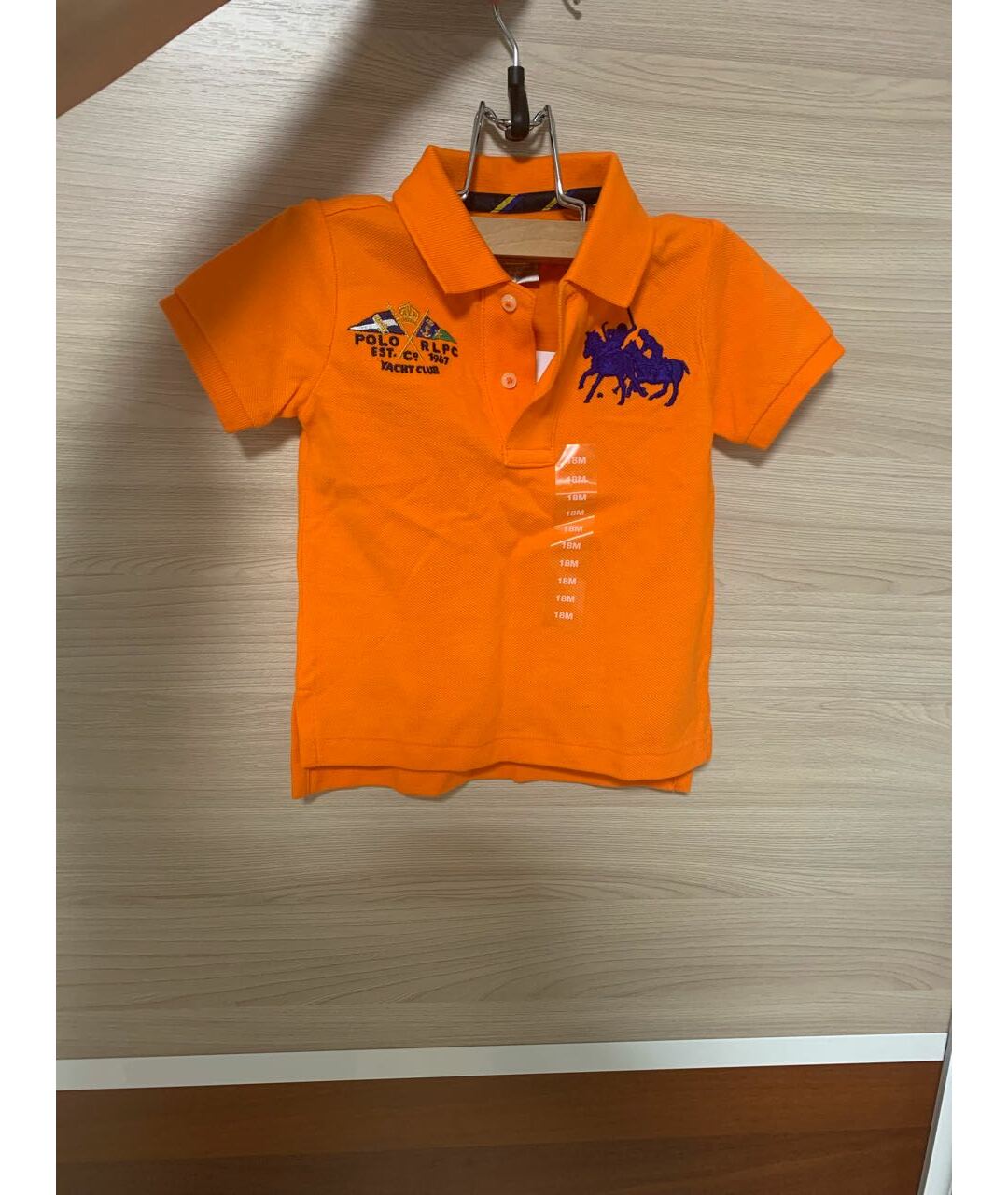 RALPH LAUREN KIDS Оранжевая хлопковая детская футболка, фото 6