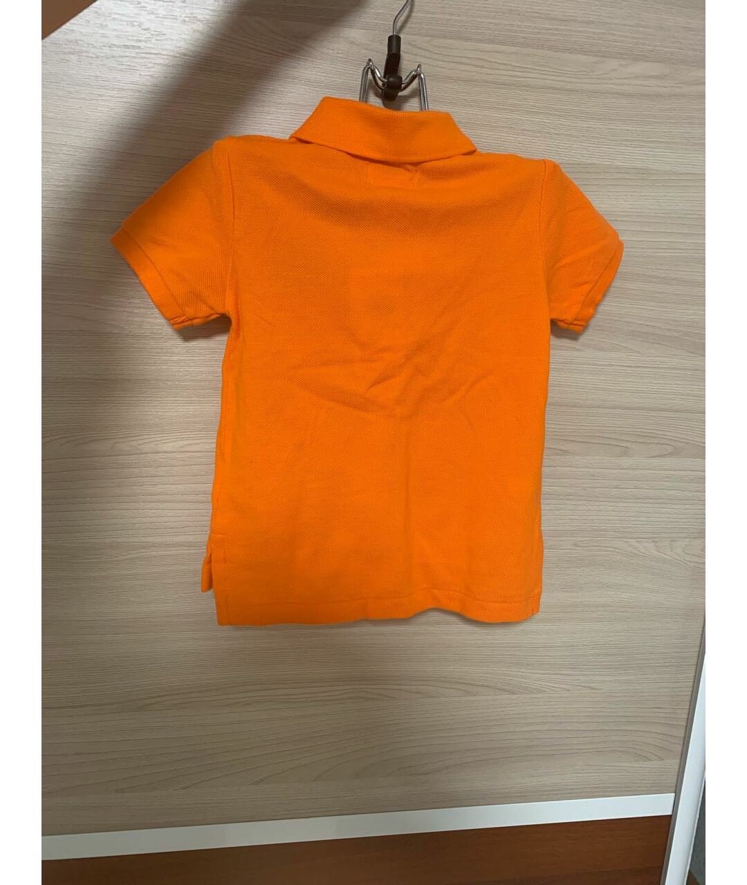RALPH LAUREN KIDS Оранжевая хлопковая детская футболка, фото 2