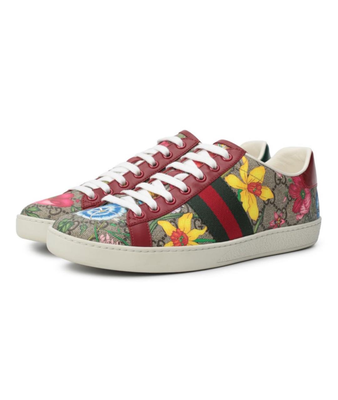 GUCCI Мульти кожаные кеды, фото 6