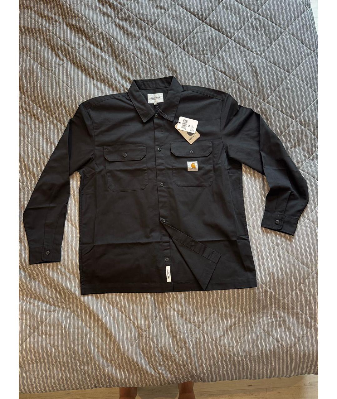 CARHARTT Черная хлопко-полиэстеровая кэжуал рубашка, фото 7