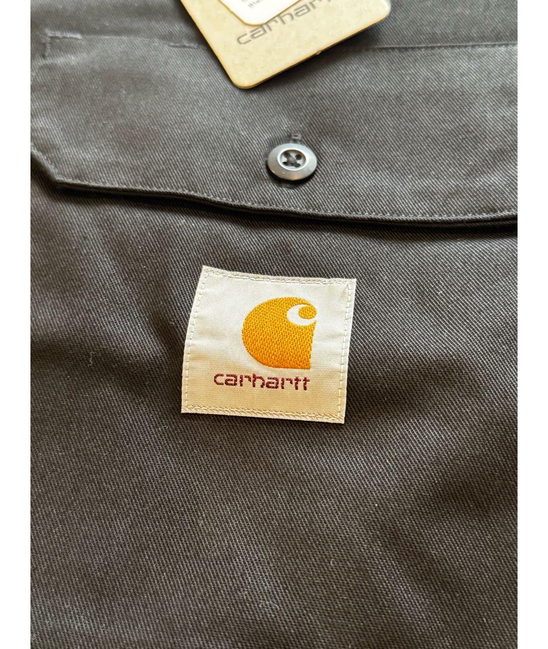 CARHARTT Черная хлопко-полиэстеровая кэжуал рубашка, фото 4