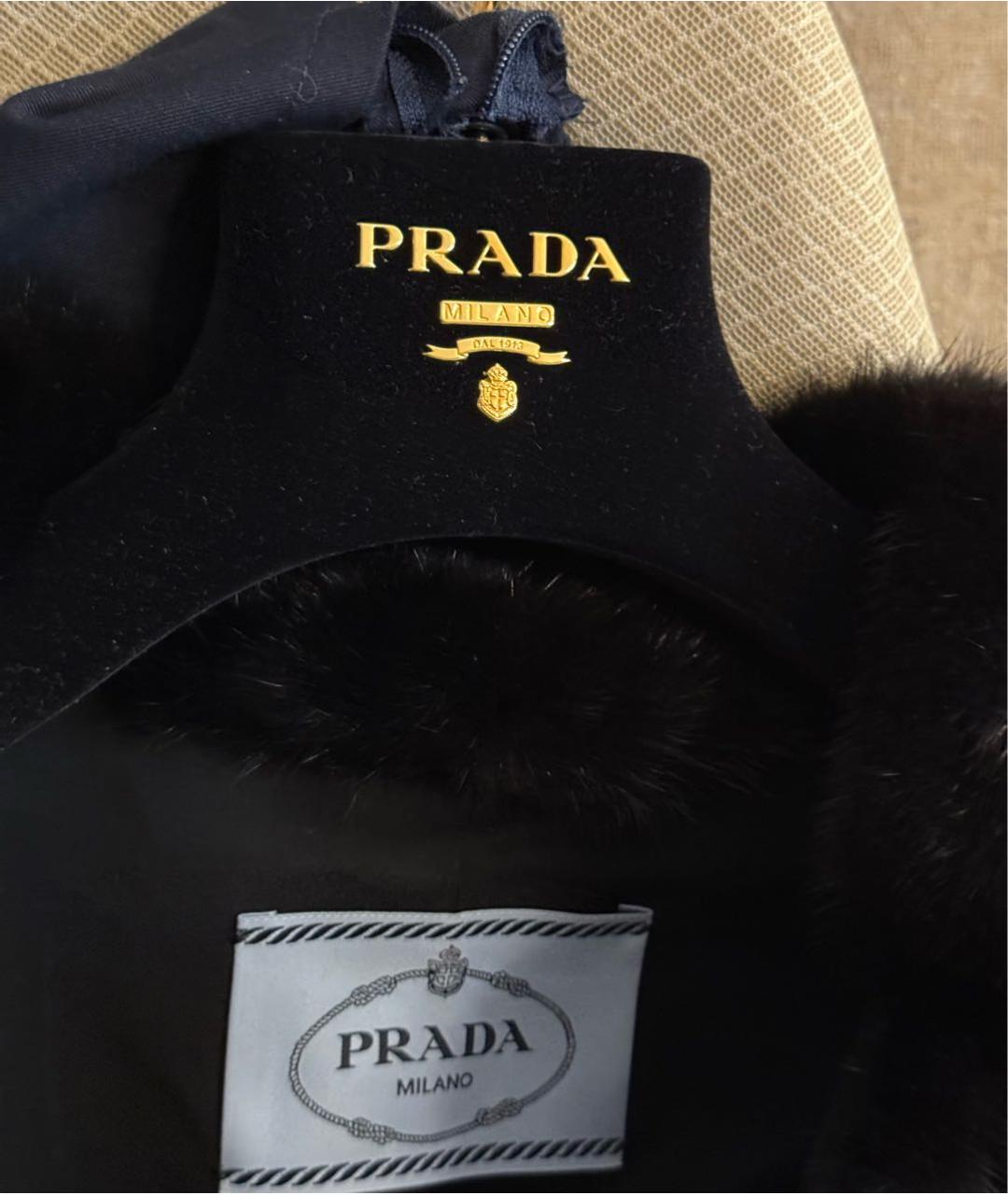 PRADA Черная меховая шуба, фото 8