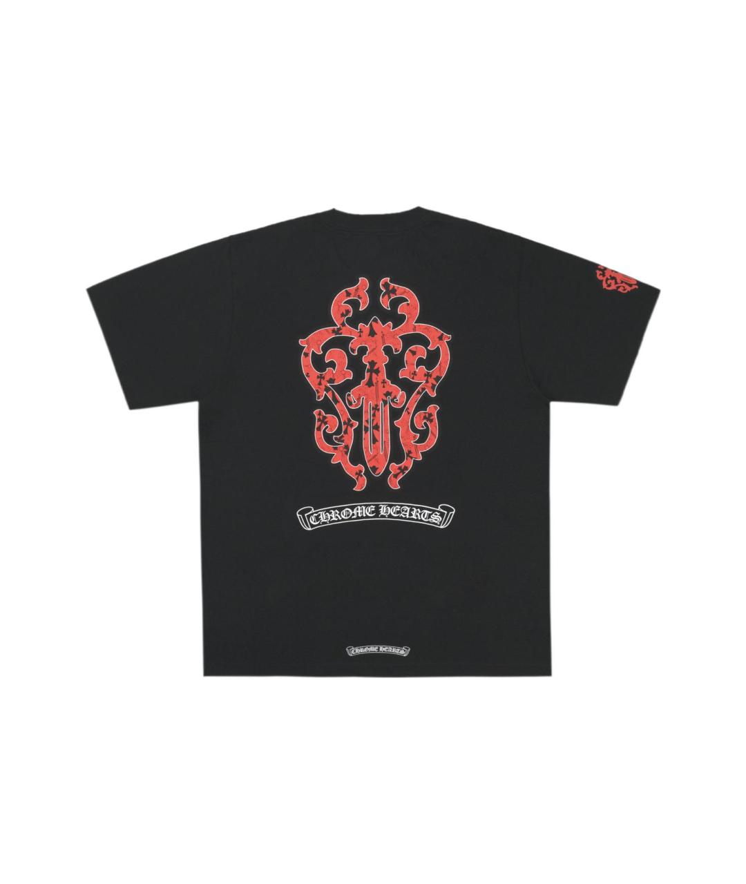 CHROME HEARTS Черная хлопковая футболка, фото 2