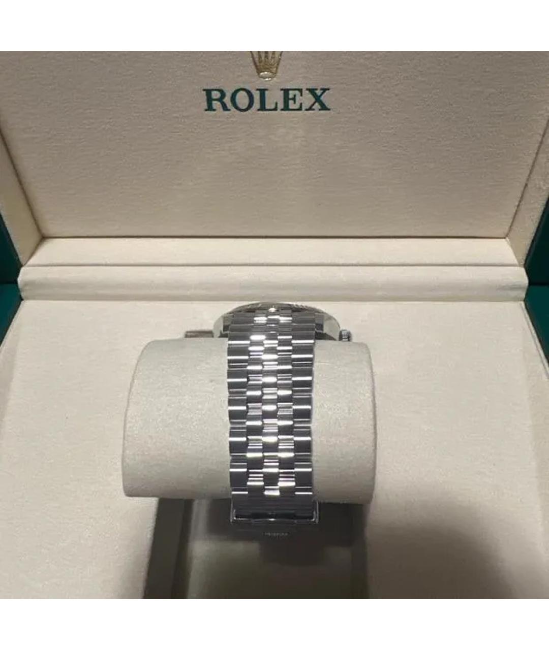 ROLEX Черные часы из белого золота, фото 5