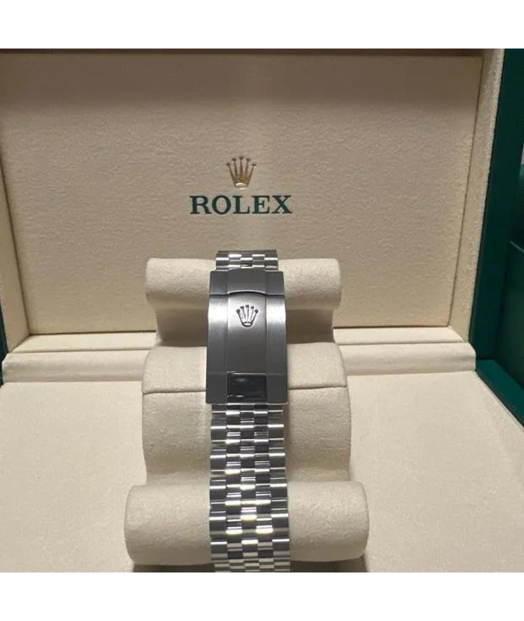 ROLEX Черные часы из белого золота, фото 3