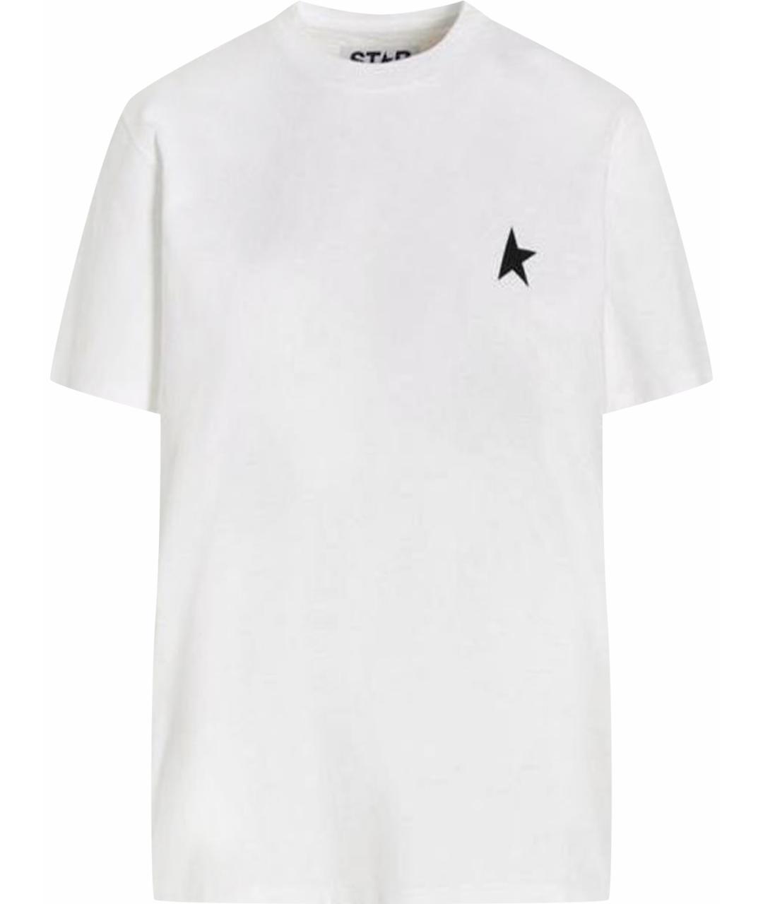 GOLDEN GOOSE DELUXE BRAND Белая хлопковая футболка, фото 1
