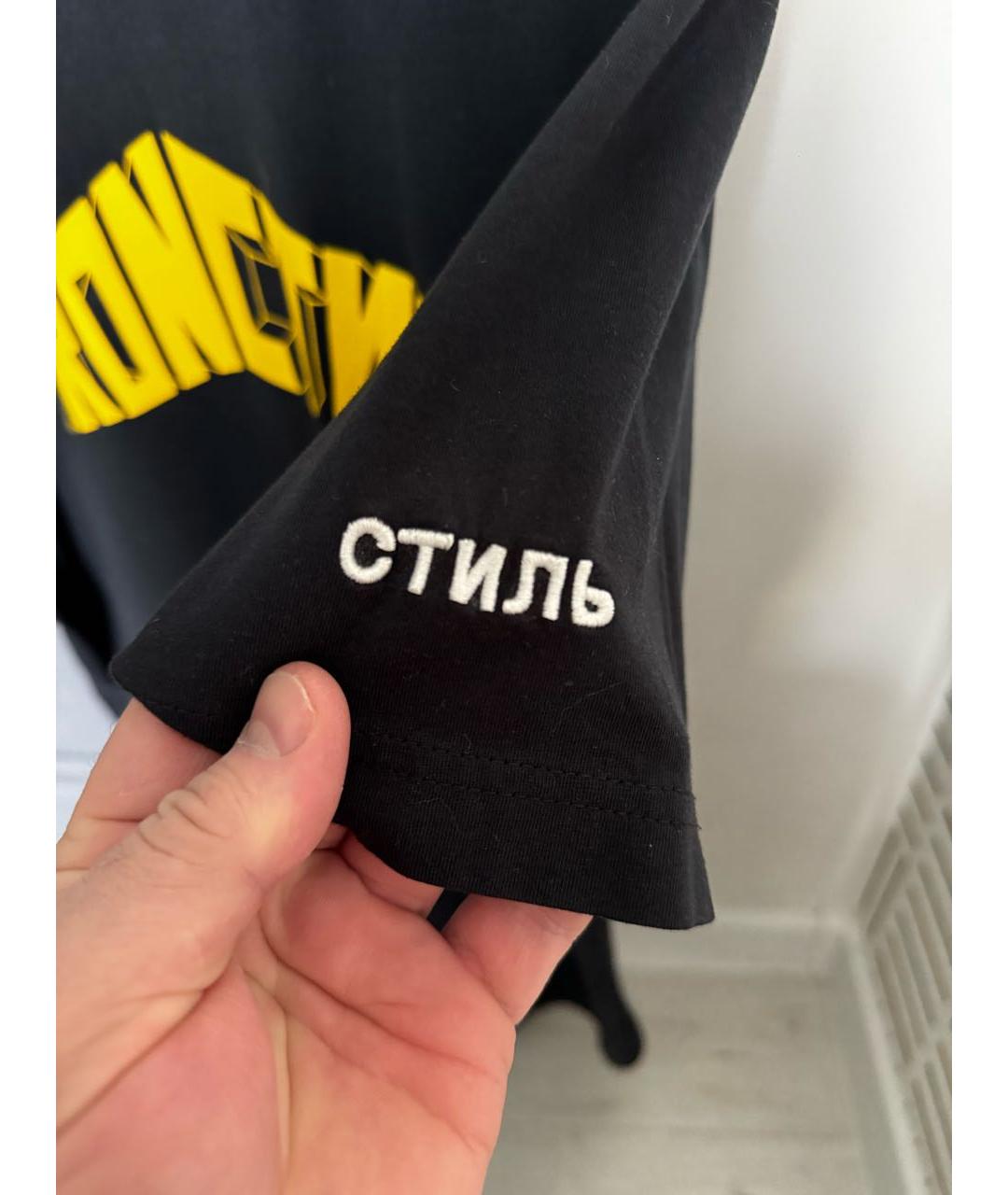 HERON PRESTON Черная хлопковая футболка, фото 6