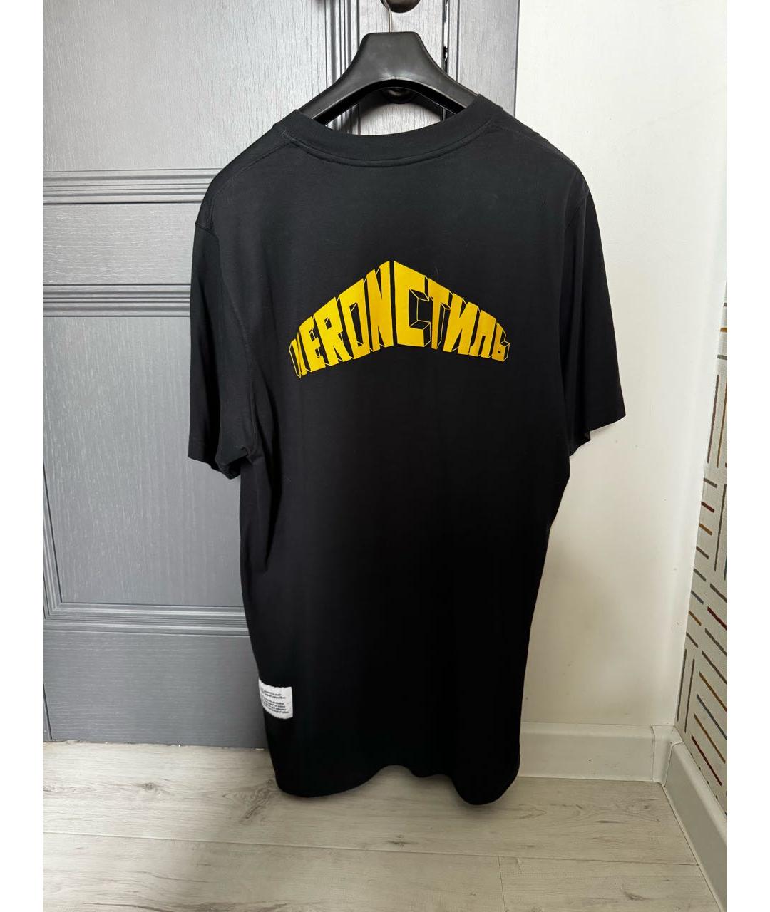 HERON PRESTON Черная хлопковая футболка, фото 3
