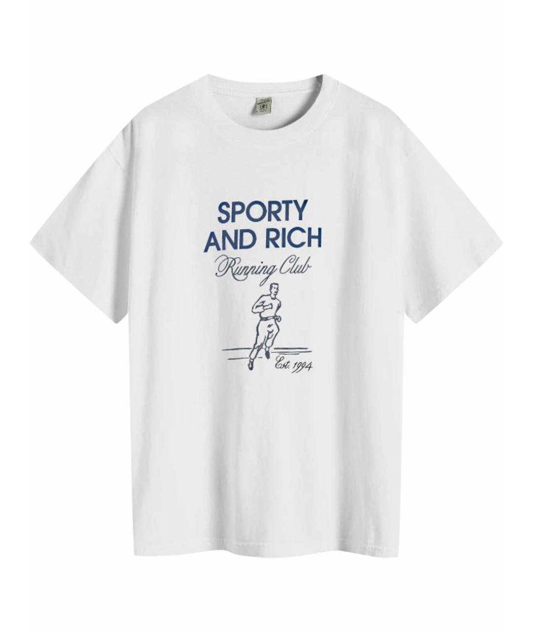 SPORTY AND RICH Белая футболка, фото 1