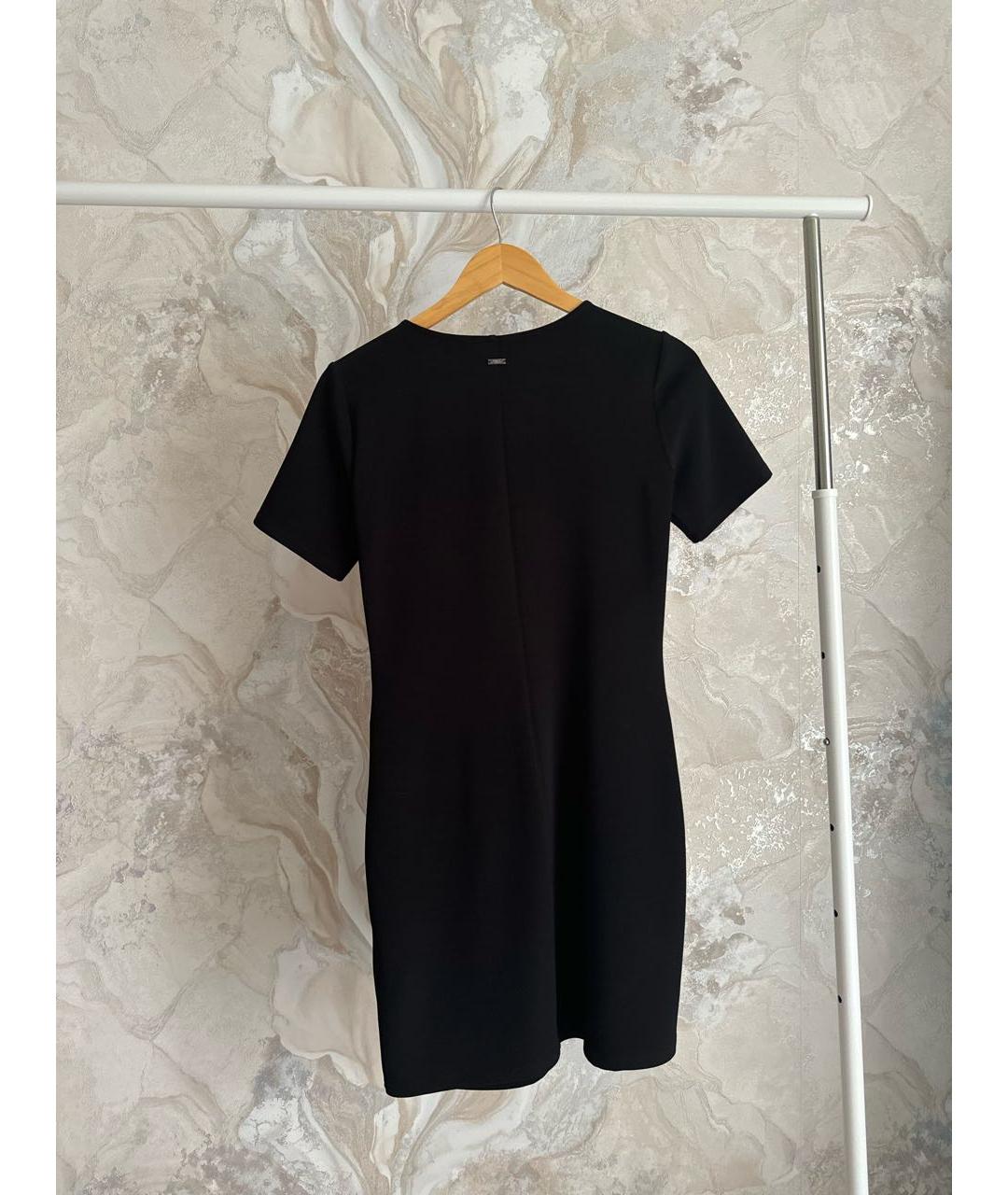 ARMANI EXCHANGE Черное полиэстеровое повседневное платье, фото 2