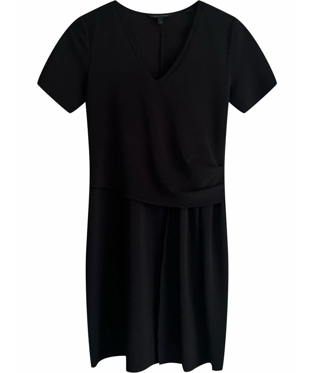 ARMANI EXCHANGE Черное полиэстеровое повседневное платье, фото 1