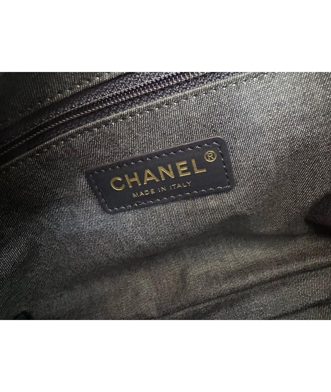 CHANEL Синяя тканевая поясная сумка, фото 5