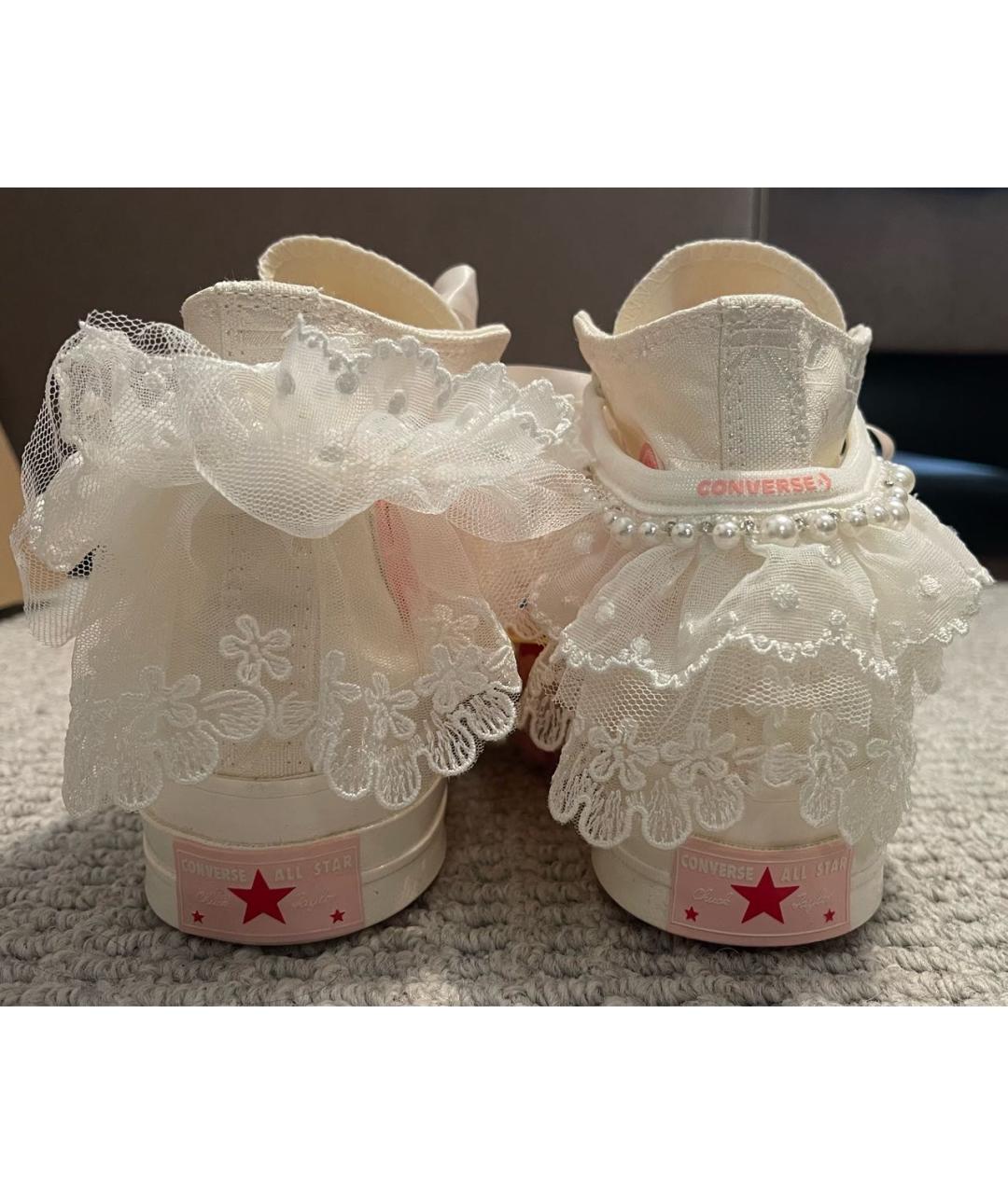 CONVERSE Белые синтетические кеды, фото 4