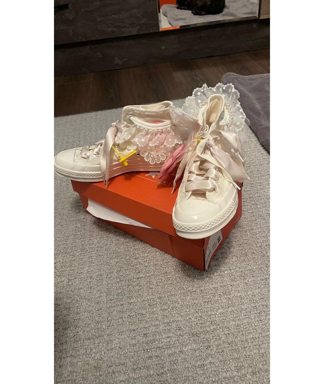 CONVERSE Белые синтетические кеды, фото 7