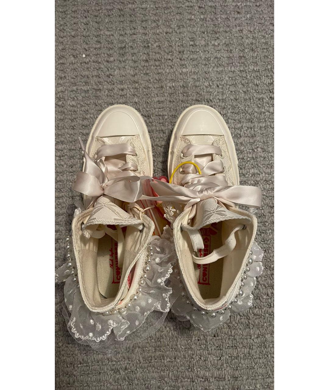 CONVERSE Белые синтетические кеды, фото 3