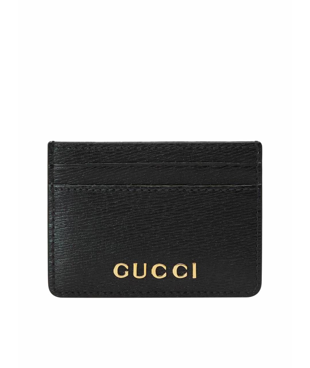 GUCCI Черный кожаный кардхолдер, фото 1