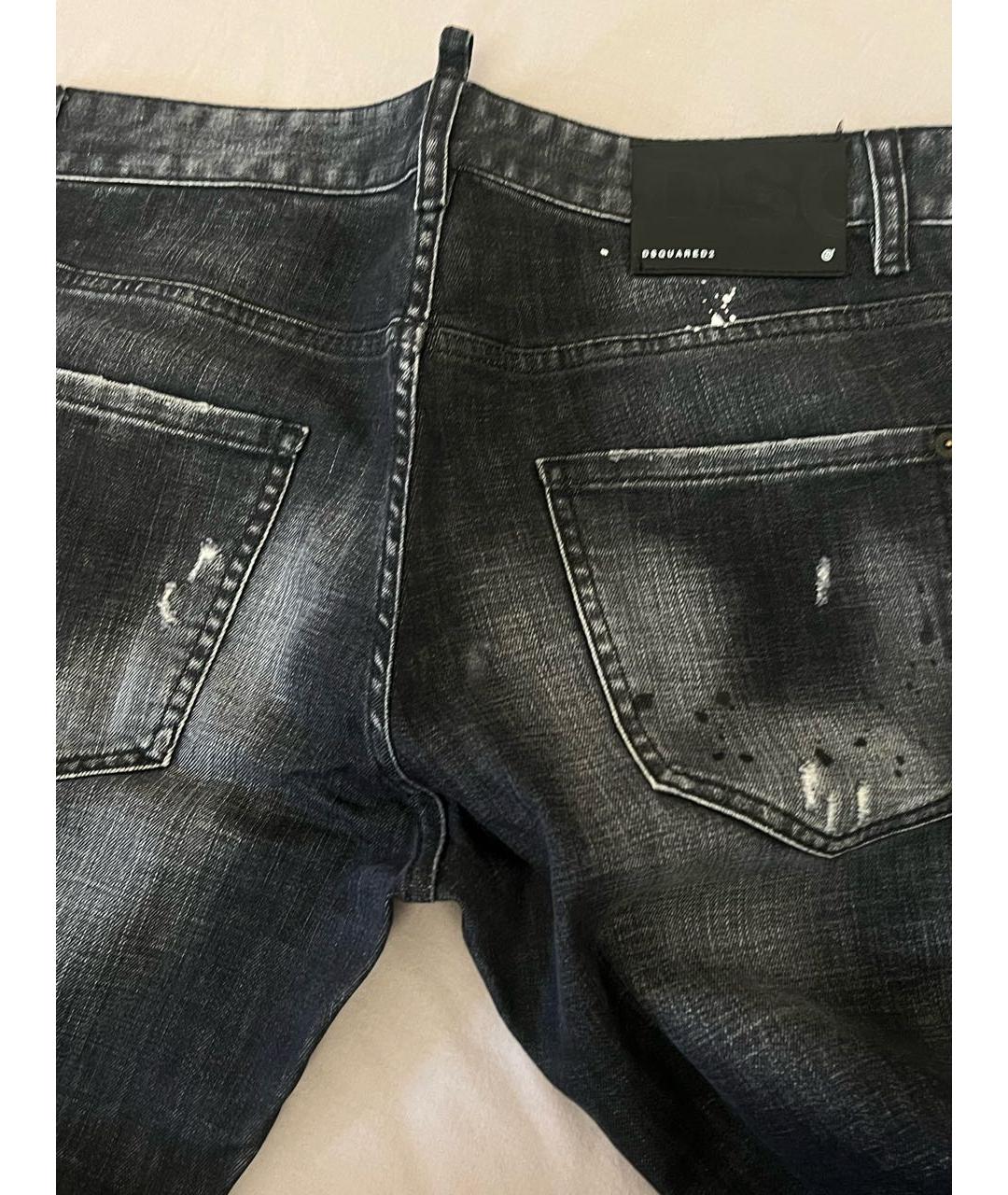 DSQUARED2 Черные хлопковые джинсы скинни, фото 5